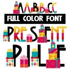 Present Pile Color Font