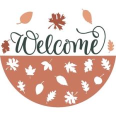 Welcome - Fall Round Sign Design