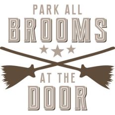 park all brooms at the door