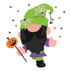 Halloween Gnome with Spiders
