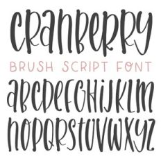 DTC Cranberry Brush Font