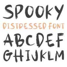 DTC Spooky Distressed Halloween Font