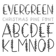 DTC Evergreen Christmas Pine Font