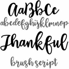 thankful brush script font