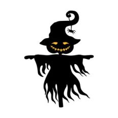 Silhouette scarecrow