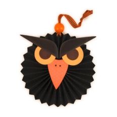 Orn Halloween Crow Rosette