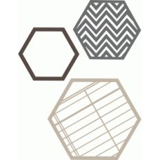 hexagons; chevron, ledger