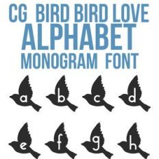 CG Bird Bird Love Alphabet Monogram