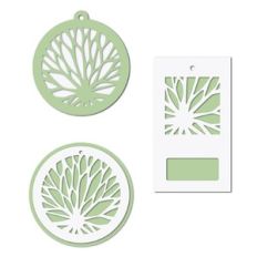 Geometric floral tag set