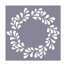 floral wreath stencil