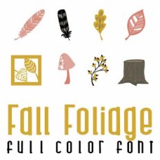 Fall Foliage Full Color Font