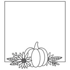 Square Pumpkin Sunflower Frame