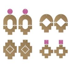 Boho Earrings Template, Faux Leather Earrings
