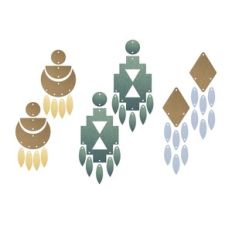 Dangle Earrings Template, Leaf Faux Leather Earrings