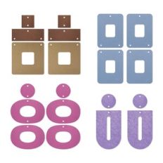 Modern Earrings Template, drop Faux Leather Earrings