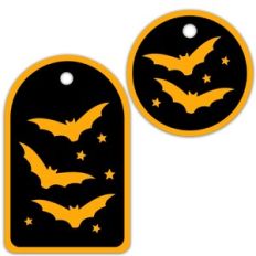 Spooky Bats Halloween Gift Tags