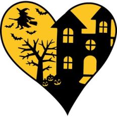 halloween heart scenery