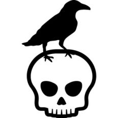 skull and crow