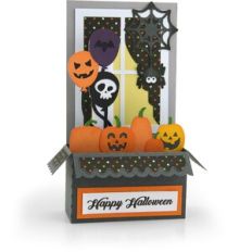 Box Card Window Halloween Balloons
