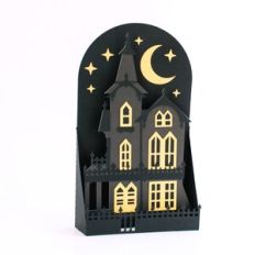 Halloween Haunted House Box Card