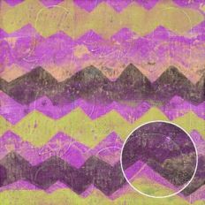 Halloween Grunge Painted Monoprint Purple Zig Zag Ghosted Ghosts