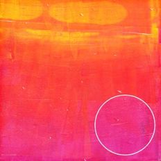 Yellow Red Magenta Monoprint Grunge Painted Gradient Background Patter