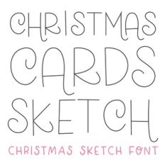 Christmas Card Sketch Font