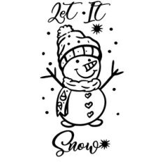 Let it Snow Cute Snowman design