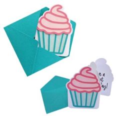 tri fold mini cupcake card and envelope