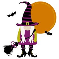Witch Gnome with Moon