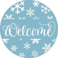 Welcome - With Snowflakes Holiday Design