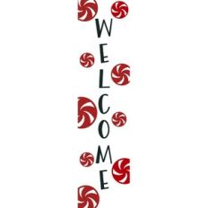 Welcome - Peppermint Vertical Porch Design