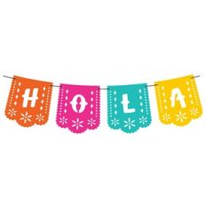 Papel Picado Hola Banner