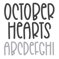 BFC October Hearts Autumn Print Font