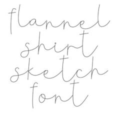 Flannel Shirt Sketch Christmas Font