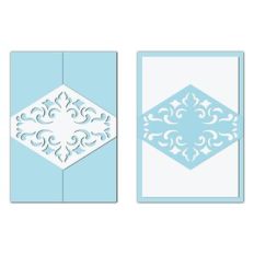 Damask belly band card