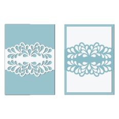Floral belly band cards