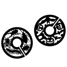 halloween wine marker set