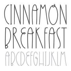 BFC Cinnamon Breakfast Farmhouse Font