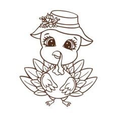 Little turkey in hat