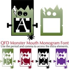 QFD Monster Mouth Monogram Font