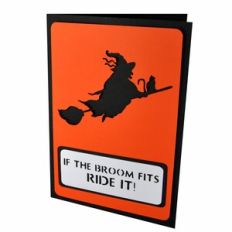 If The Broom Fits Stencil Card