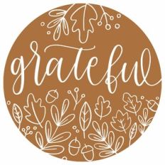 Grateful Foliage Round Frame