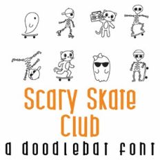Scary Skate Club Doodlebat Font