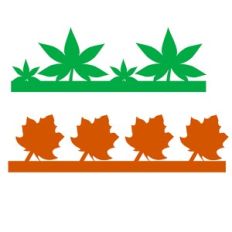 FALL LEAVES BORDER SET