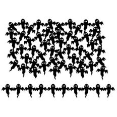 Ghosts Spooky Halloween Repeating Borders
