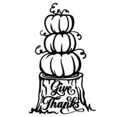 Give Thanks Stacked Pumpkins