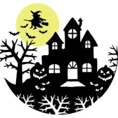 haunted mansion circle scenery