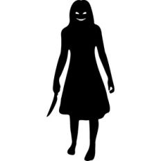 scary woman silhouette