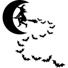 witch moon and bats